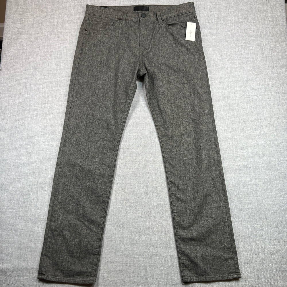 J Brand Kane Straight Fit Pants Mens 36x33 Gray Orbital Melange Stretch NWT $198